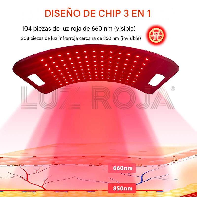 Lámpara Terapia Luz Roja y NIR - 660nm / 850nm