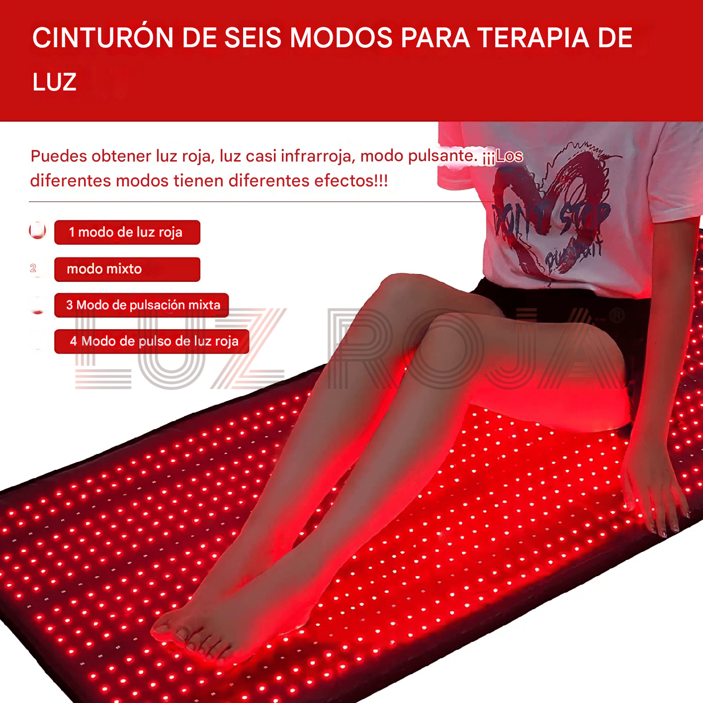 Esterilla de terapia de luz roja, lumínica Infrared Max Mat