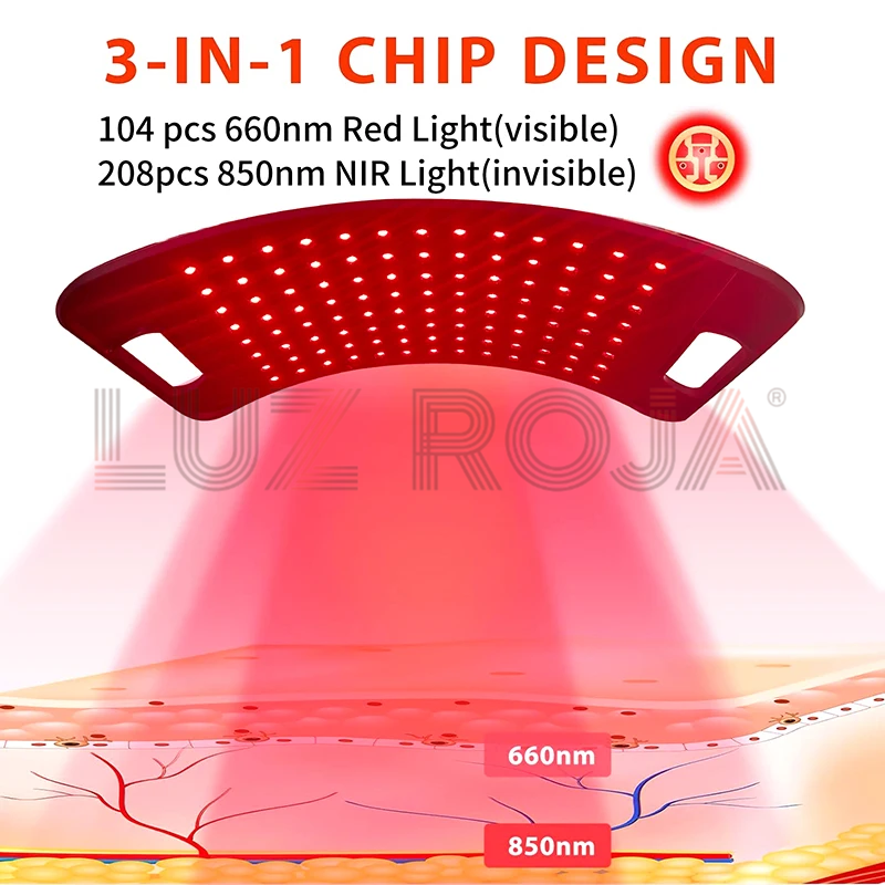 Lámpara Terapia Luz Roja y NIR - 660nm / 850nm