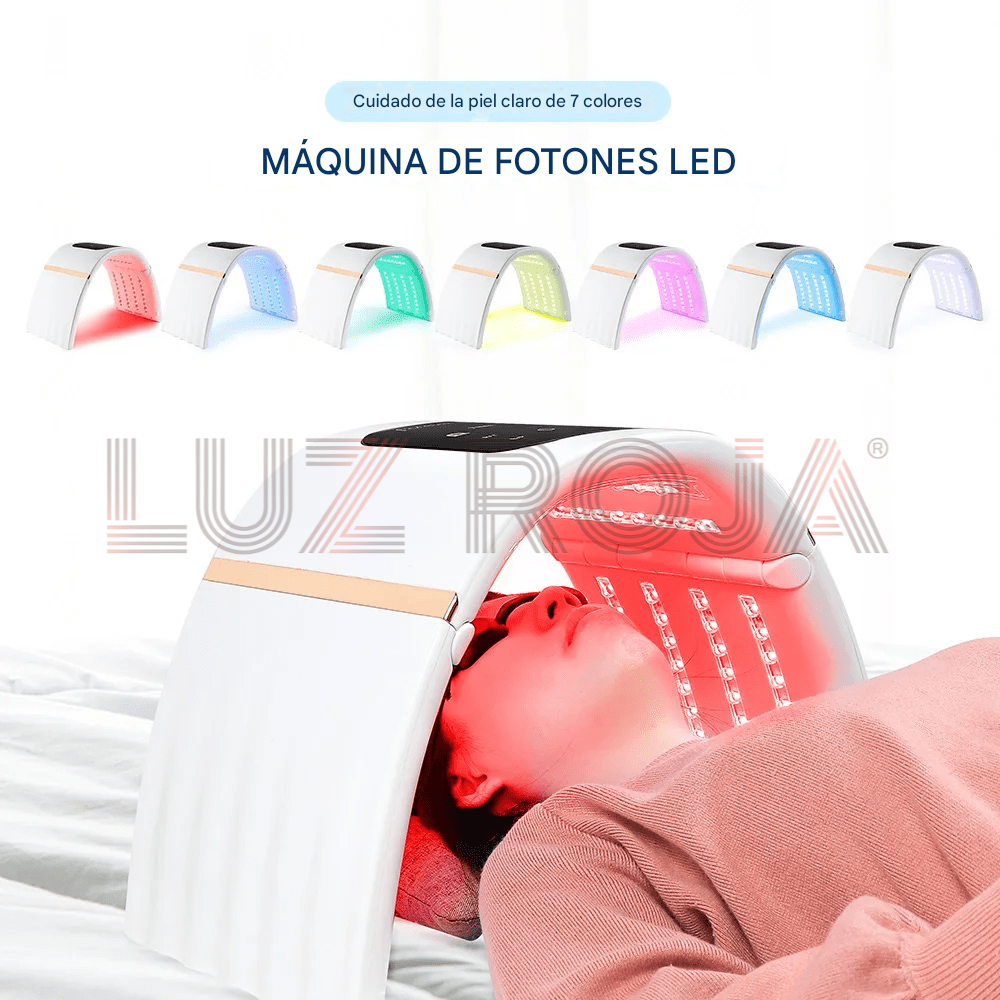 Máscara LED Plegable para Cuidado de la Piel con Luz Roja