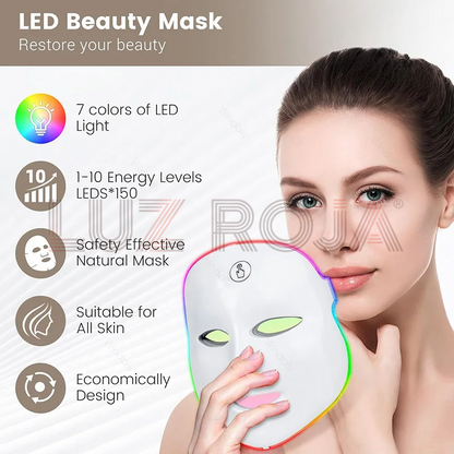 LED Facial Therapy Mask 7 Color Treatments