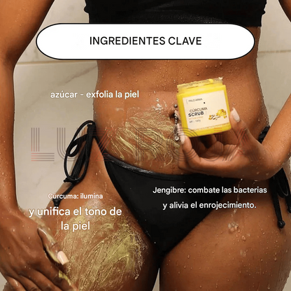 Turmeric scrub for radiant skin