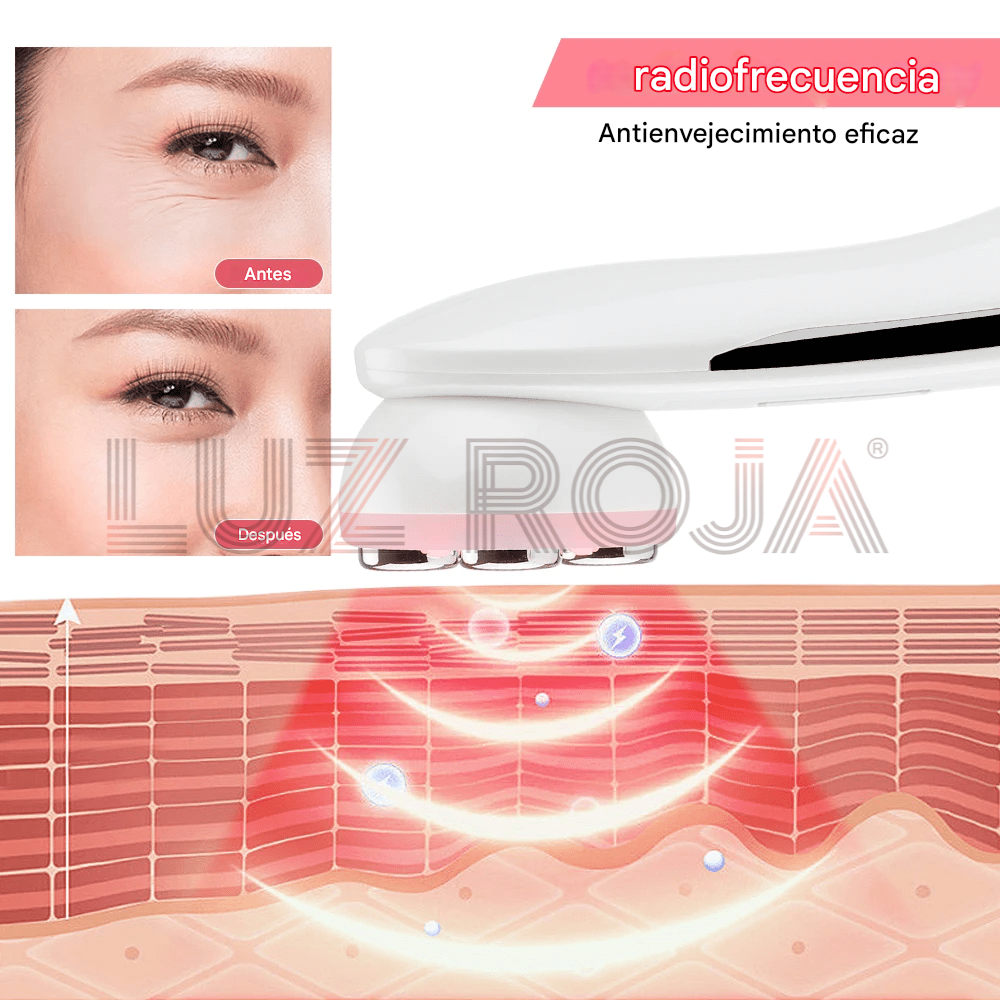 Mini radiofrecuencia con RF + EMS con terapia de colores + luz roja