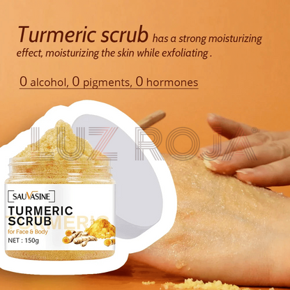 Turmeric scrub for radiant skin