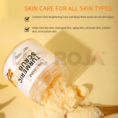 Turmeric scrub for radiant skin