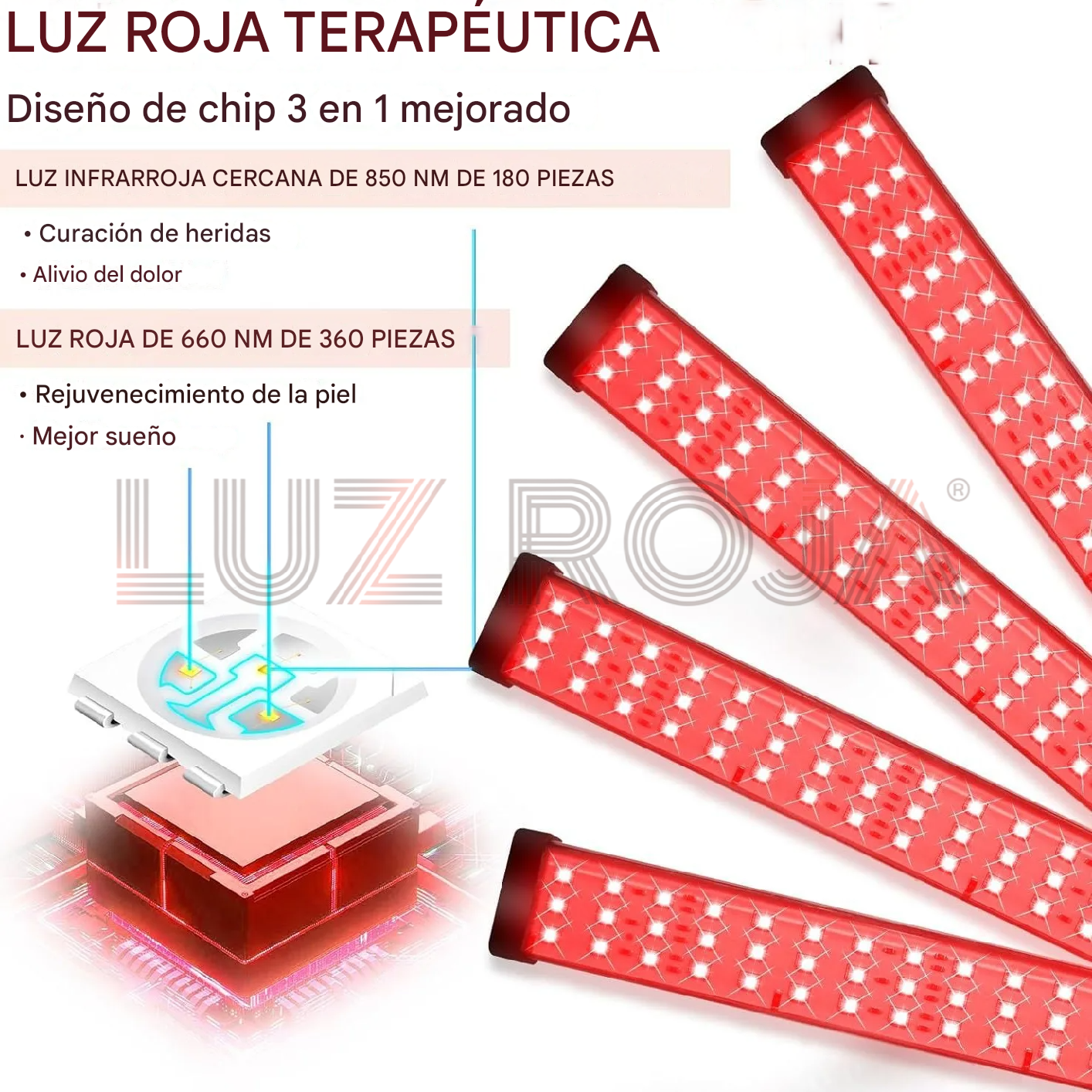 Lámpara Terapia LED Roja Avanzada 30W