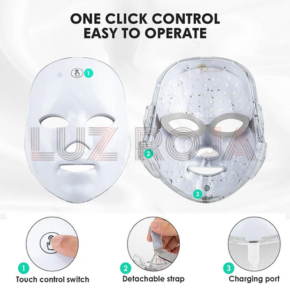 LED Facial Therapy Mask 7 Color Treatments