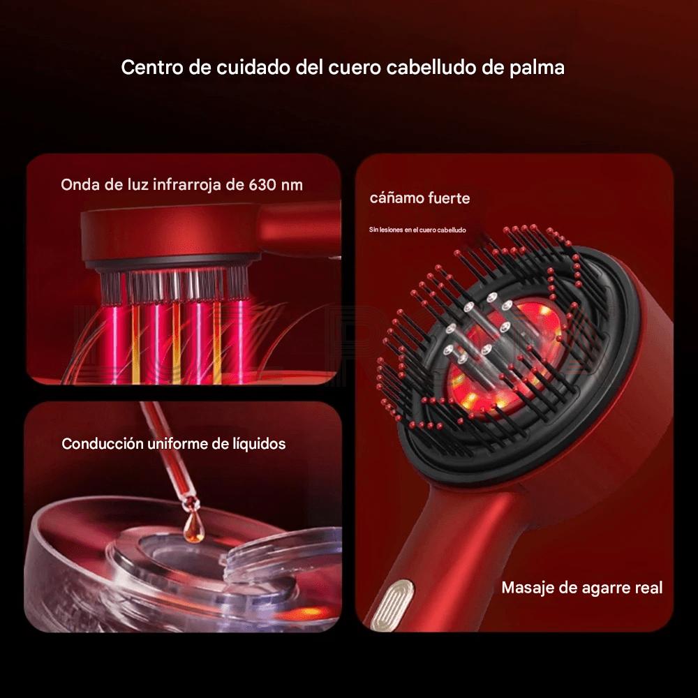 Peine Masajeador Láser Anticaída con Luz Roja